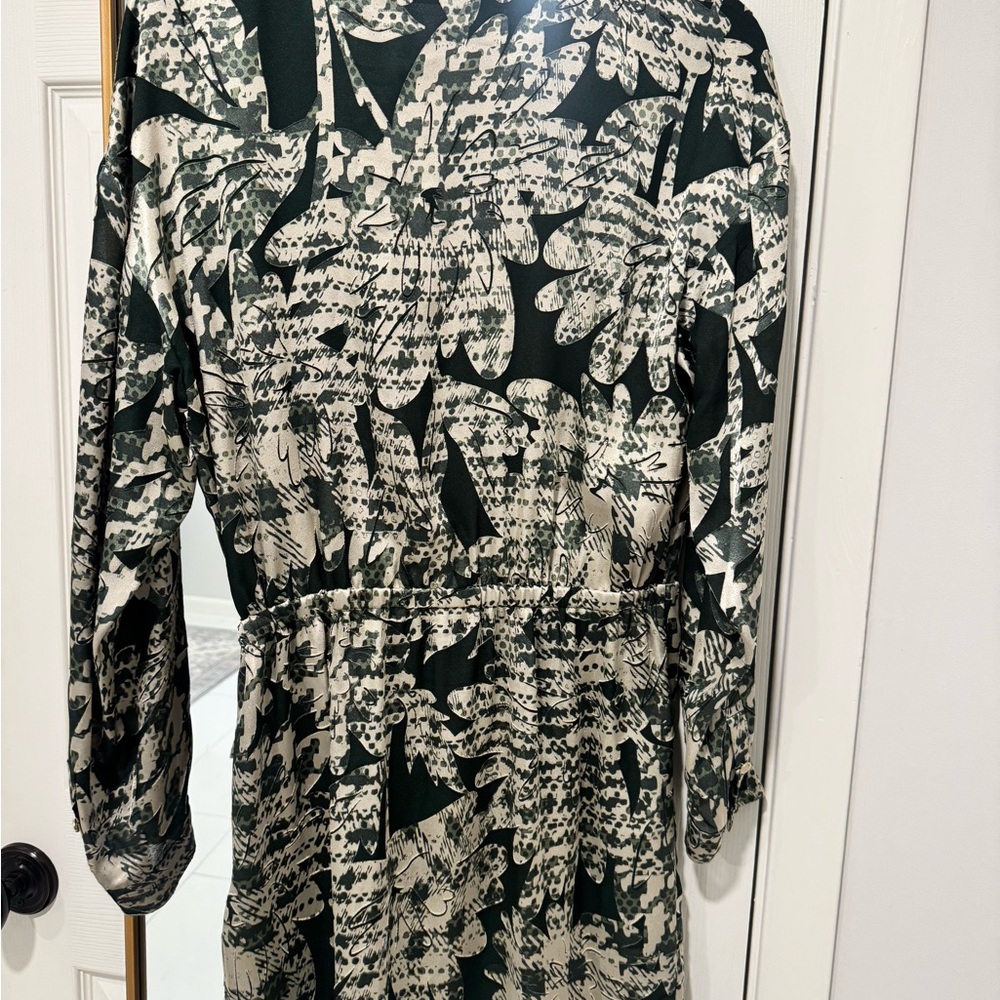 Ramy Brook Green and White Floral Dress